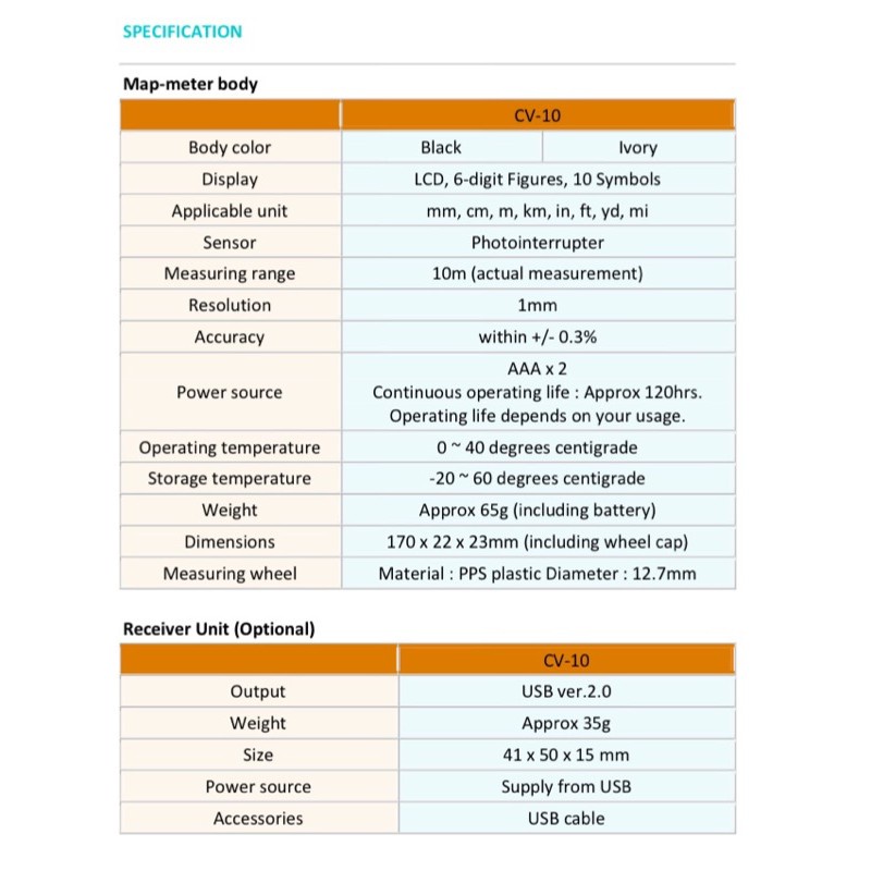 เครื่องวัดระยะทางบนแผนที่-ชนิด-อิเล็กทรอนิคส์-koizumi-รุ่น-cv-10