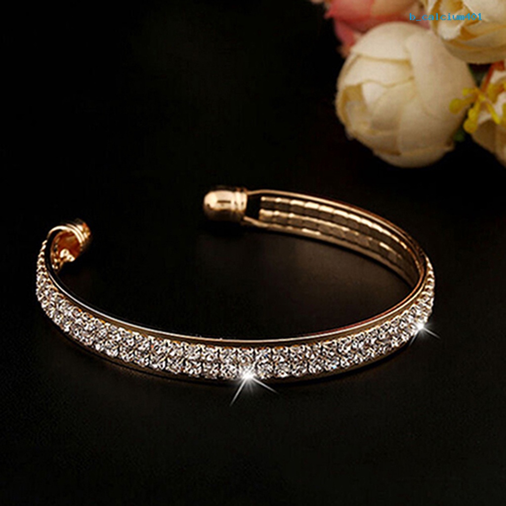 calciumsp-bracelet-opening-end-rhinestone-women-charm-sterling-silver-bracelet-for-club