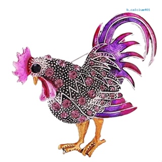 Calciumsp Creative Big Rooster Shape Rhinestone Brooch Pin Jewelry Party Xmas Gift