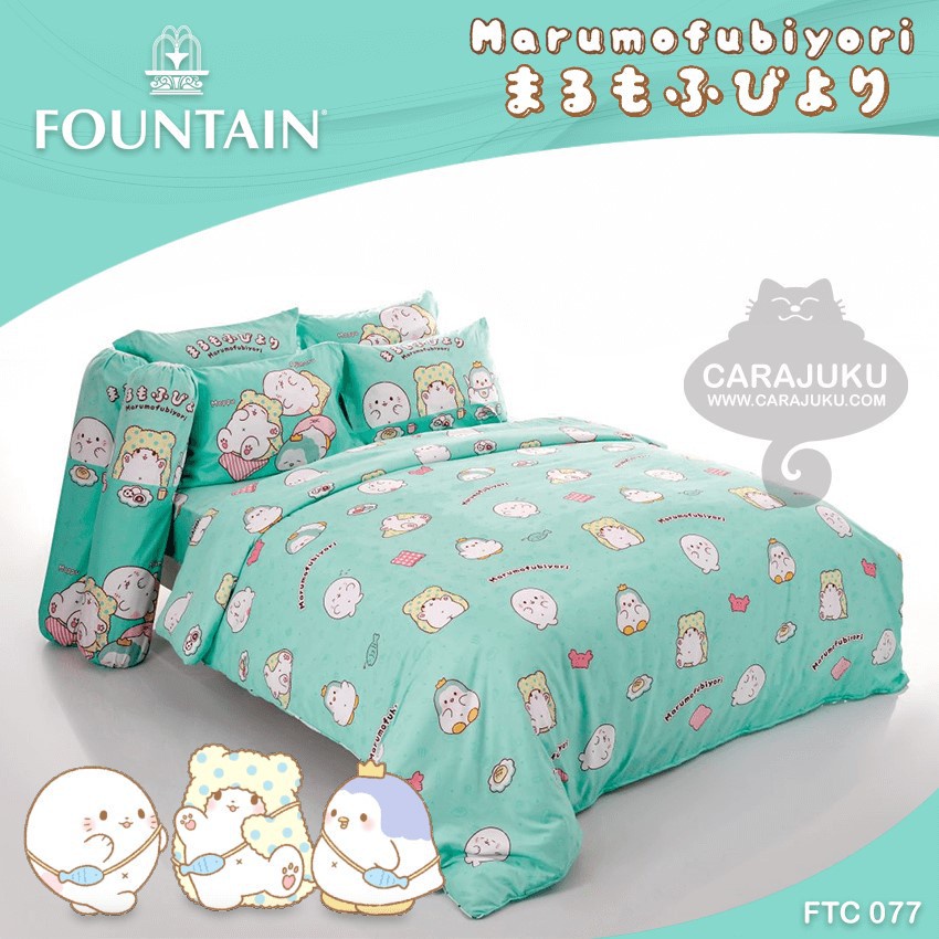 fountain-ชุดผ้าปูที่นอน-ม็อปปุ-marumofubiyori-moppu-ftc077-ฟาวเท่น-ชุดเครื่องนอน-ผ้าปู-ผ้าปูเตียง-ผ้านวม-ผ้าห่ม-ซานริโอ