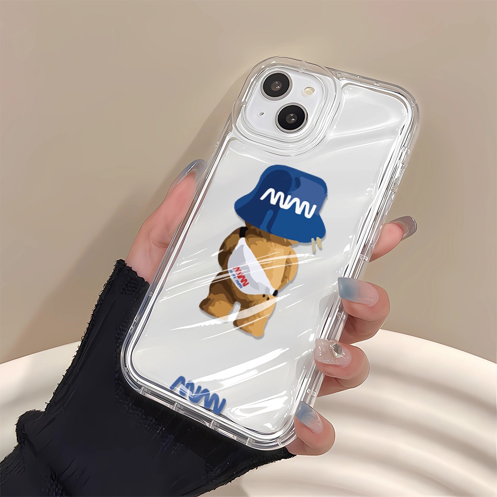 เคสโทรศัพท์มือถือ-แบบใส-กันกระแทก-ลายการ์ตูนหมี-nasa-แฟชั่น-สําหรับ-iphone-14-pro-max-11-13-12-8-7-plus-xsmax-x-xr