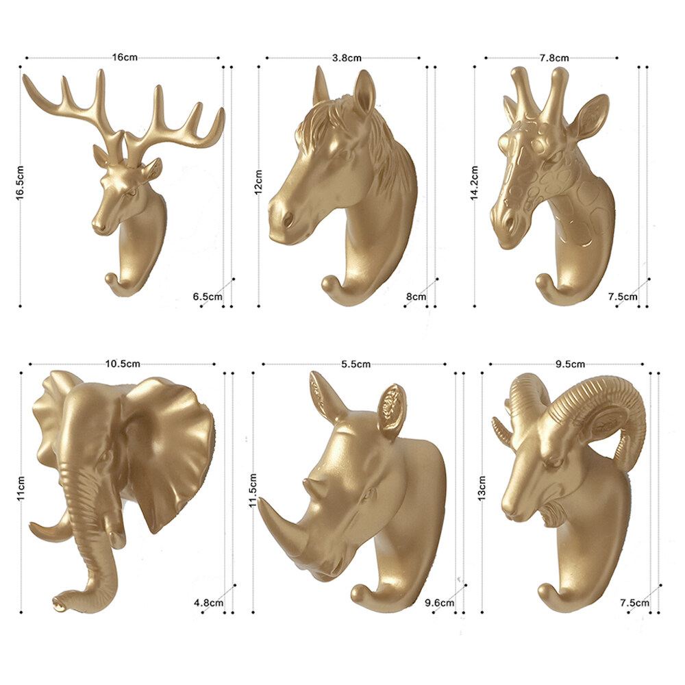 แฟชั่นสัตว์ตะขอเกี่ยวผ้าม่าน-deer-stags-แรดม้ายีราฟช้างหัวตะขอแขวนผนังสำหรับที่แขวนหมวก-rack-home-decor