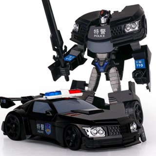 New 17CM Black Transformation Toys Anime Robot Car Action Figure Plastic Cool Movie Aircraft Engineering Model Kids Boy