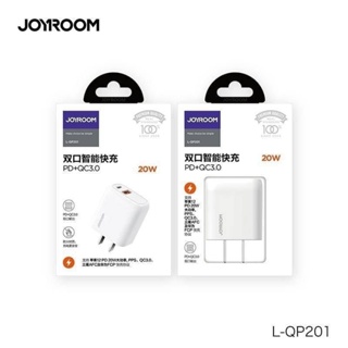 Joyroom L-QP201 PD+QC 3.0 20W Charger ของแท้100% หัวชาร์จ 2 ช่อง PD และ Quick