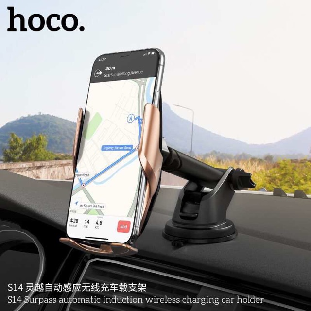 hoco-s14-surpass-wireless-charger-car-holder