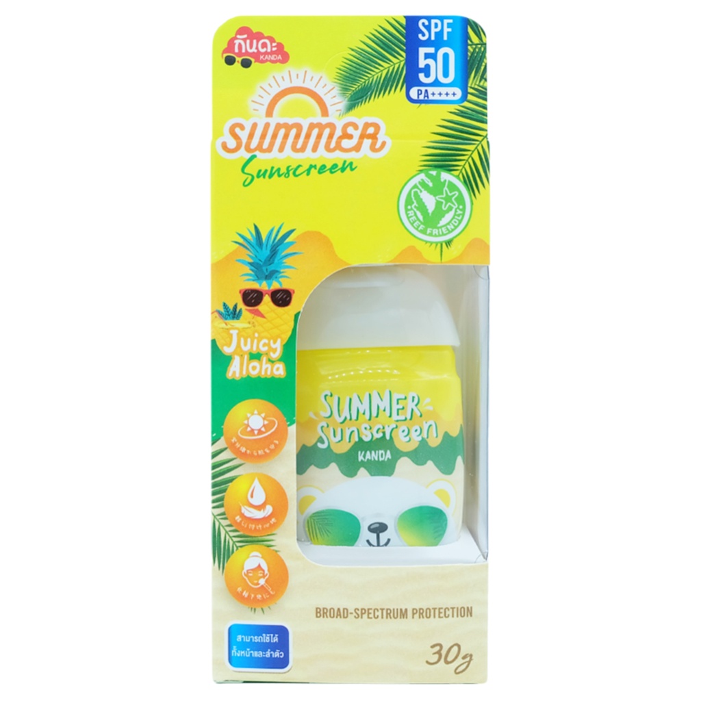 kanda-summer-sunscreen-juicy-aloha-spf50-pa-30g-ครีมกันแดด