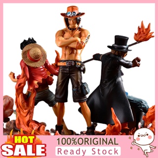 CH 3Pcs Anime One Piece Luffy Ace Sabo Model Toys Ornaments Collection Supplies