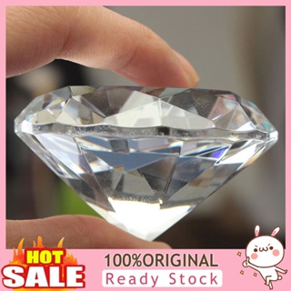 [B_398] 40mm Clear Paperweight Faceted Glass Giant Artificial Diamond Jewelry Decor