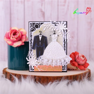 【AG】Wedding Dress Suit Cutting Dies DIY Scrapbook Emboss Paper Stencil Mold