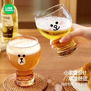 🥛กระบอกน้ำ🥤LINE FRIENDSฤดูร้อนใหม่แก้วเบียร์แก้วใช้ในครัวเรือนความจุขนาดใหญ่ WAU9