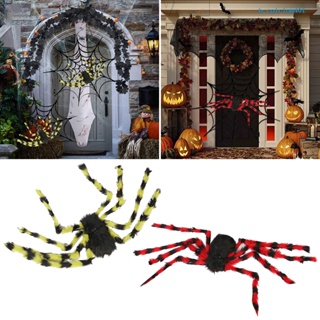 Calcium 30/50/60CM Halloween Plush Spider Realistic Horror Creepy Large Simulation Spider Toy Home Haunted