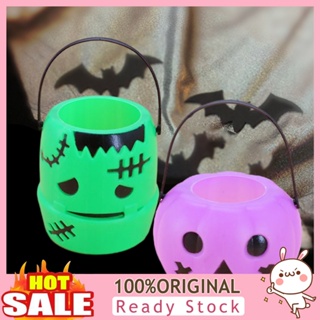 [B_398] Halloween Candy Bucket High Space Bright Colors Easy to Carry Shaped Gift Snack Box Festive Supplies