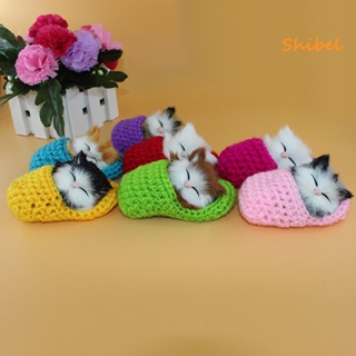 HOT_ รองเท้าแตะแมวนอนน่ารักตุ๊กตาสัตว์ของเล่นเด็กของขวัญ