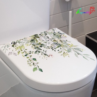【AG】Graffiti Stickers Green Plant Leaves Self-adhesive Traceless Bathroom Toilet Decor Decal Home Supplies