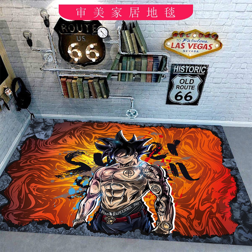 พรมปูพื้น-ลายการ์ตูน-dragon-ball-son-goku-คุณภาพดี-สําหรับห้องนอน-ห้องนั่งเล่น-โซฟา-โต๊ะกาแฟ-โต๊ะคอมพิวเตอร์