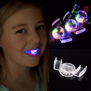 【AG】Flashing Teeth Brace Luminous Transparent Halloween LED Light Up Brace Party Supplies for