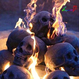 【AG】Halloween Ornaments Realistic Looking Shatterproof Ceramic Imitated Human Skull for pit