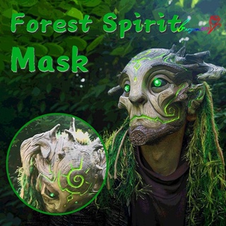 【AG】Halloween Forest Spirit Elf Masque LED Horror Headdress Realistic Elf Old Man Headgear Costumes for