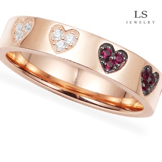 ภาพหน้าปกสินค้าjewelry แหวนทอง 18K แหวนแฟชั่นสำหรับผู้หญิง แหวนรอบทิศทาง แหวนหัวใจ แหวนวาเลนไทน์ ของขวัญวันหยุด r2215 ที่เกี่ยวข้อง