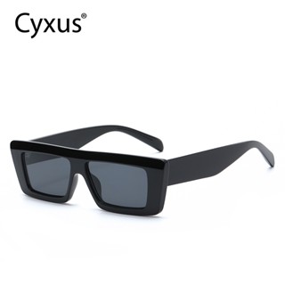 Cyxus แว่นตากันแดด กรอบสี่เหลี่ยมผืนผ้า ป้องกันรังสียูวี 400 สไตล์วินเทจ สําหรับผู้หญิง และผู้ชาย 1066