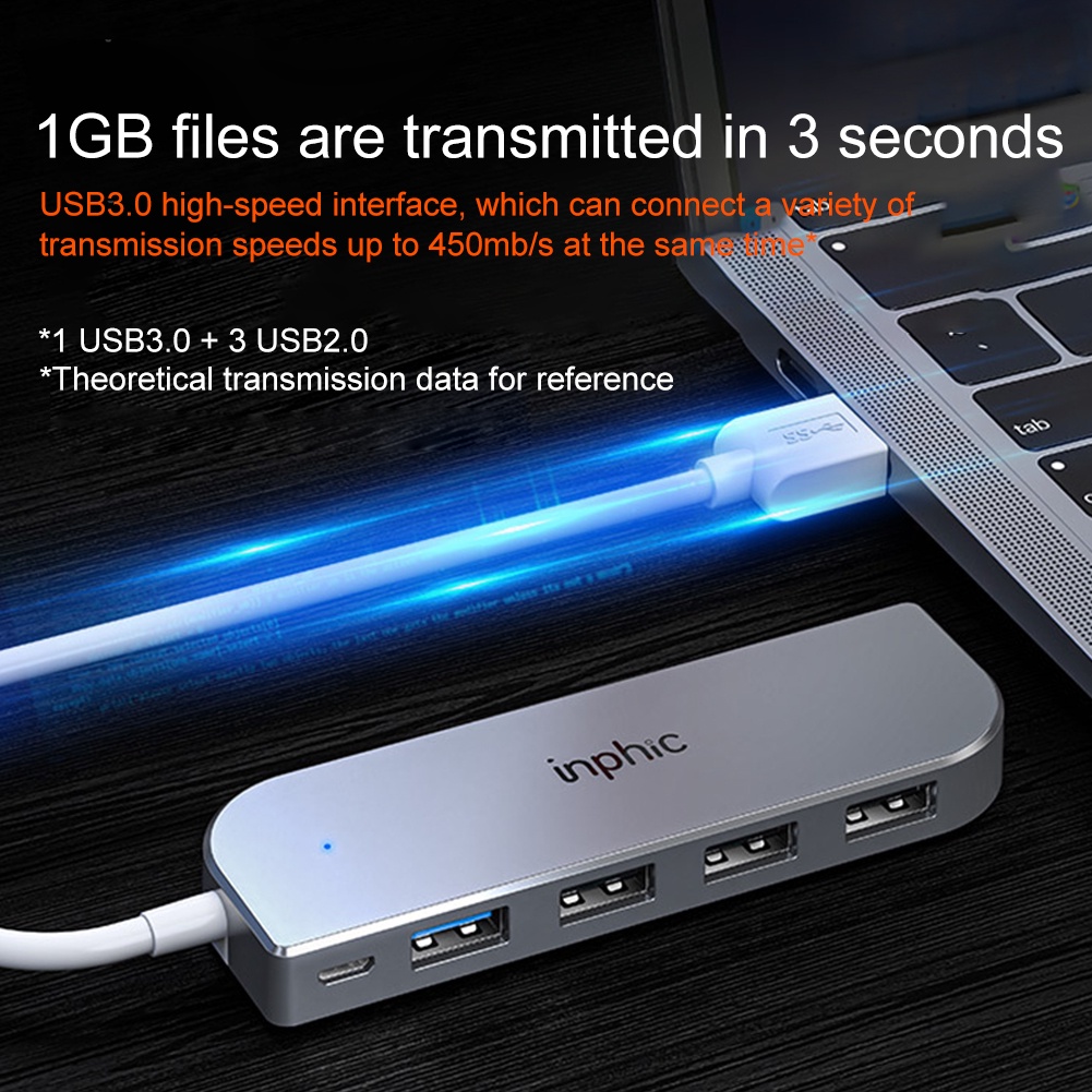 for-laptop-4-port-plug-play-stable-portable-adapter-durable-home-office-usb-hub