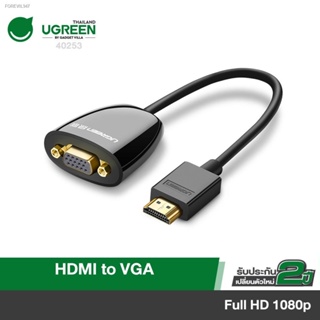 พร้อมสต็อก UGREEN รุ่น 40253 ตัวแปลงสัญญาณ HDMI to VGA รุ่น 40253 สำหรับ TV, Projector, ทีวี