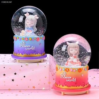 พร้อมสต็อก ลูกแก้วหิมะใหญ่ ขนาด80 มีไฟ มีเพลง Cute Crystal Ball ตั้งโต๊ะ ลูกแก้ว ตกแต่ง ของขวัญวันเกิด มีหลายรูปแบบ