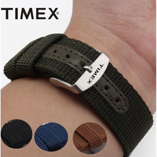 🔥 โปรโมชั่นใหญ่ 🔥Timex สายนาฬิกา T2P034 T2P035 T49962 ผู้ชายกีฬากลางแจ้งกันน้ำสายผ้าใบไนลอน