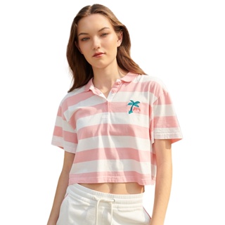 BODY GLOVE Womens SUMMER PARADISE Crop T-Shirt เสื้อเชิ๊ตครอป สีชมพู-65