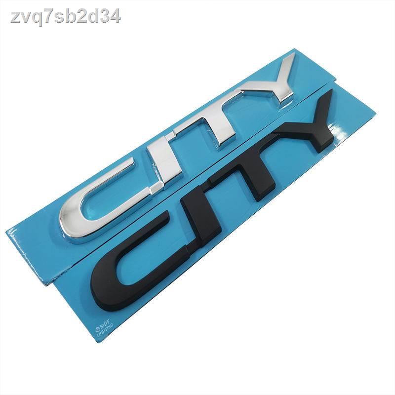 1 x ABS Chrome/Black CITY Logo Letter Car Rear Emblem Sticker Badge ...