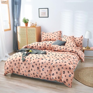 Leopard print Tempat Tidur Printed 3/4in1 Bedding Set Bedsheet Pillowcase Blanket Cover Set Pilihan warna-warni without