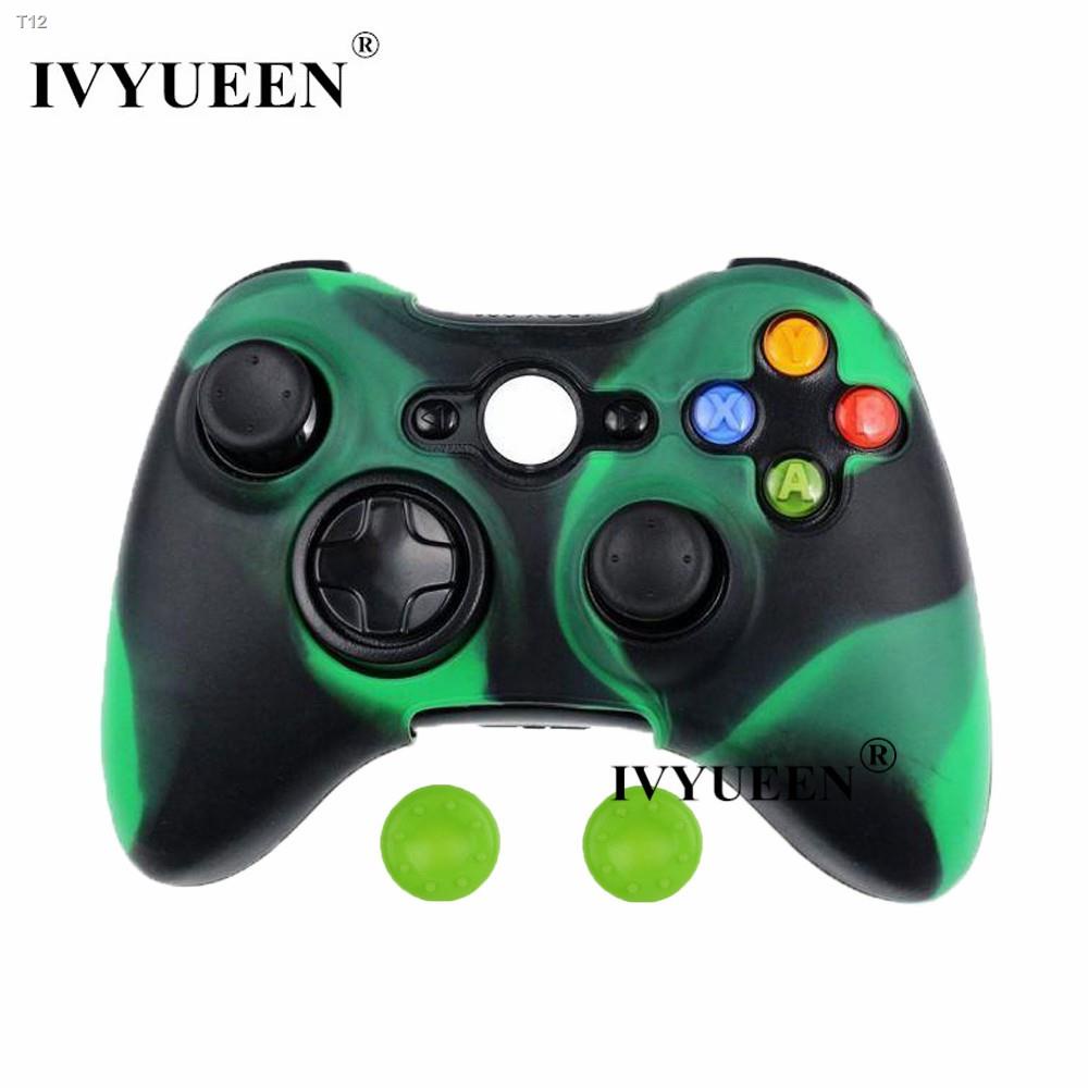 ivyueen-soft-silicone-case-for-microsoft-xbox-360-wired-wireless-controller-protective-skin-analog-sticks-caps-cover