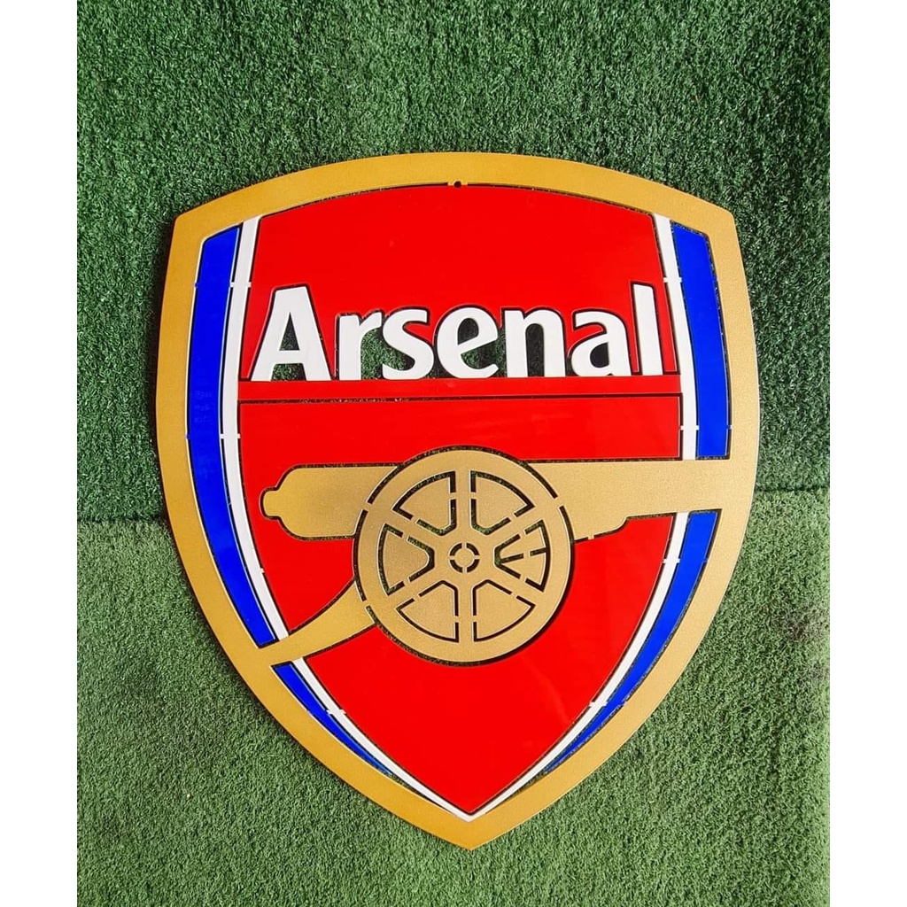 arsenal-โลโก้อาร์เซนอล-เหล็กตัดเลเซอร์-30x26-cm-สีเหมือนจริง-ใช้สีพ่นรถยนต์-ภายนอก2kสูตร-2-1-ทนทุกสภาวะอากาศ-ติดตั้งง่าย