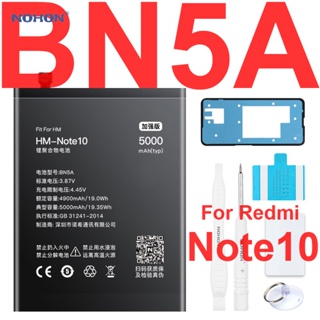 Nohon แบตเตอรี่สำหรับ Xiaomi Redmi หมายเหตุ10 Note10 4900-5000MAh ความจุสูง Li-Polymer Bateria สำหรับ Mi Redmi Note10แบต