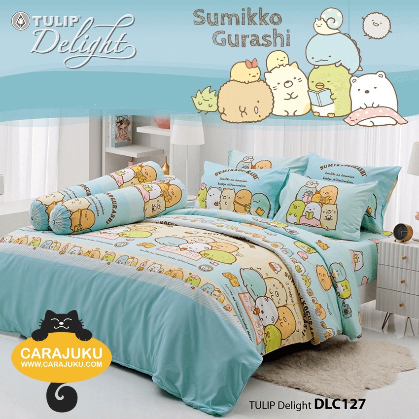 tulip-delight-ชุดผ้าปูที่นอน-แก็งค์มุมห้อง-sumikko-gurashi-dlc127-สีฟ้า-ทิวลิป-ชุดเครื่องนอน-ผ้าปูเตียง-ผ้านวม-ซุมิกโกะ