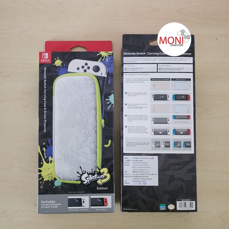 Nintendo Switch Carrying case & Screen Protector Splatoon 3 Edition