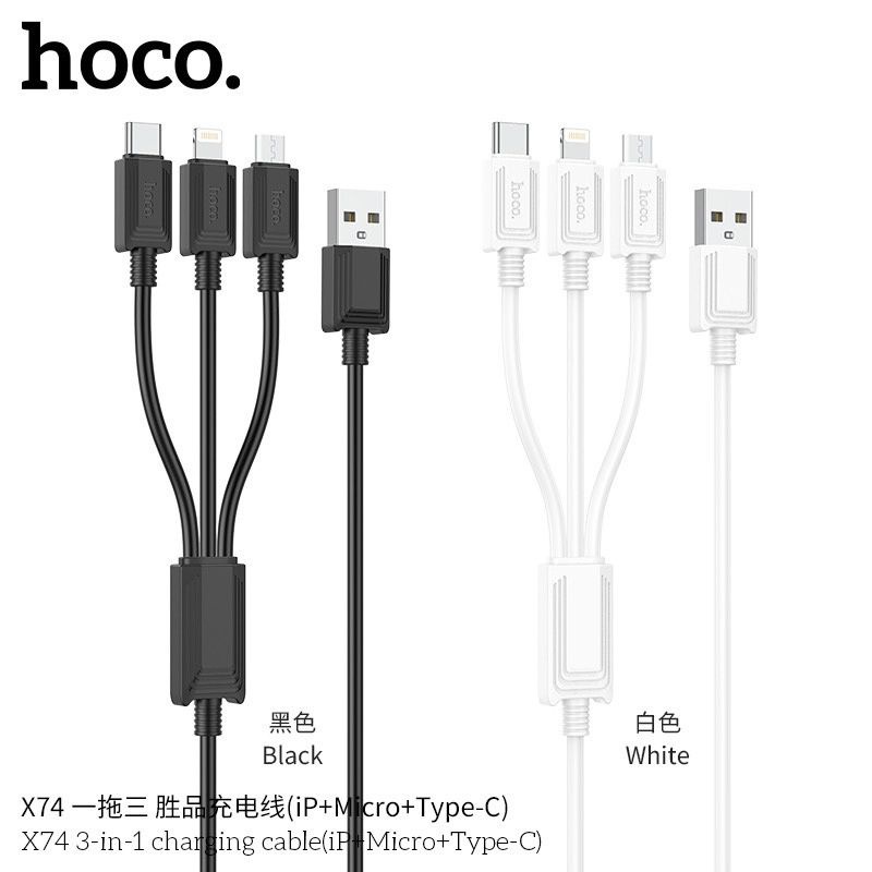 hoco-x74-สายชาร์จ-2-0a-ยาว1เมตร-สำหรับ-micro-ip-typec-แท้100