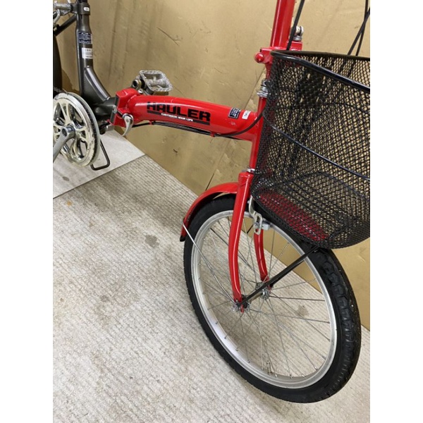 จักรยานญี่ปุ่นพับได้-ยี่ห้อ-hauler-ทูโทน-สีแดงดำ