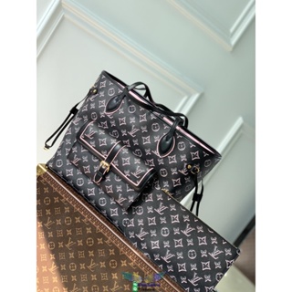 m20921 LV monogram neverfull carryall roomy shopper handbag tote with outside pocket