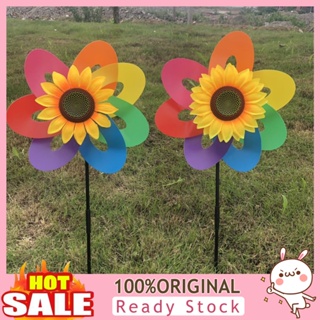 [B_398] 1 Set Windmill Vibrant Unique Shape Plastic Flower String Pinwheel for Outdoor