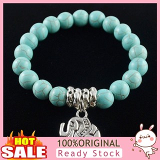 [B_398] Fashion Natural Turquoise Stone Tibet Silver Tone Charm Bracelet