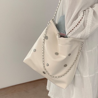 ☍✷Niche Texture กระเป๋าขยะกระเป๋าผู้หญิง 2023 ใหม่แฟชั่นอินเทรนด์กระเป๋าสะพายโซ่ All-Match กระเป๋า Messenger ความจุขนาดใ