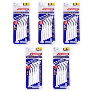 Dental Pro Interdental Brush L-Shape, 10 pieces, Size 1 (SSS, 0.7mm) - 5 Packs