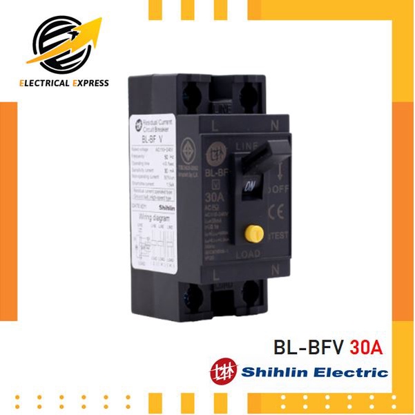 สวิตซ์ตัดไฟอัตโนมัติ-ป้องกันไฟดูด-ไฟรั่ว-shihlin-electric-bl-bfv-30a