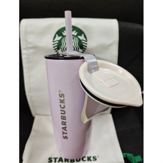 Starbucks แก้วน้ำ Pink and Purple Cold Cup with Extra Lid 20oz. ของแท้