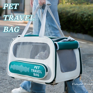 กระเป๋าเป้สะพายหลัง กระเป๋าสะพายไหล่ ขนาดใหญ่ จุของได้เยอะ ระบายอากาศได้ดี แบบพกพา สําหรับใส่สัตว์เลี้ยง สุนัข แมว