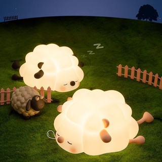 New Little Sheep Eye Protection ไฟกลางคืนน่ารัก LED โคมไฟข้างเตียงสไตล์การ์ตูน