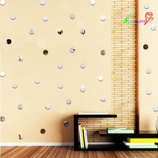 【AG】50Pcs/Set DIY Acrylic Mirror Dot Wall Stickers Decals Home Room Decoration