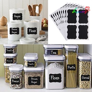 【AG】36Pcs Labels Waterproof Safe PVC Kitchen Storage Bottle Labels Jars