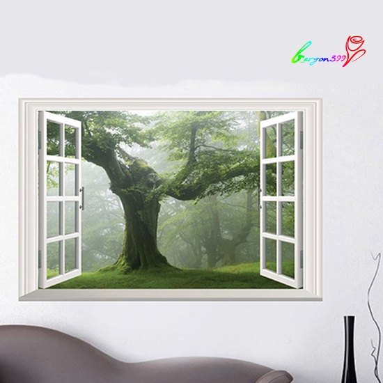 ag-old-forest-tree-3d-window-view-green-living-room-sticker-home-diy-decal